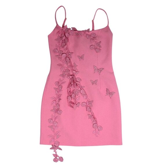 Blumarine Floral Embroidered Slip Dress Style 2A206A in Pink - Picture 2 of 6
